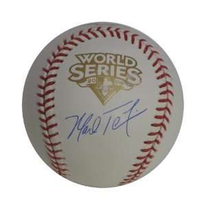 Autographed Mark Teixeira Official 2009 World Series Baseball (MLB 