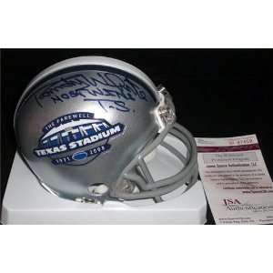   Farewell to Texas Stadium Mini Helmet with MOST WINS T.S. In