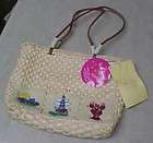 Quacker Factory Nautical Straw Handbag Tote Bag
