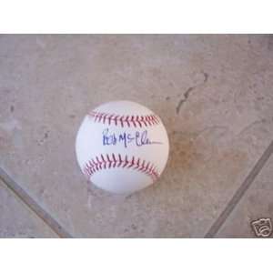 Bob Mcclure Brewers Angels Signed Official Ml Ball