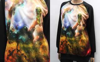   Universe illusion Print Long Sleeve T shirts L / Womans T Shirt  