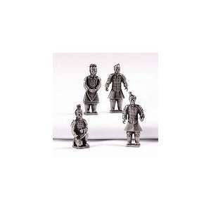  Terra Cotta   Pewter Set of 4 Soldiers 