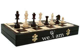 LARGE OLYMPIC WOODEN CHESS SET  WOOD BROWN  