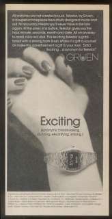 1975 Gruen LED Telestar digital watch photo print ad  