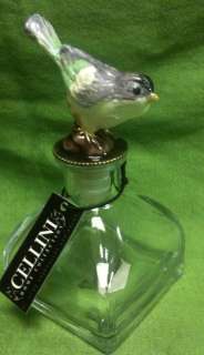 NEW Cellini Glass Bird Bottle   Lavender Bird  