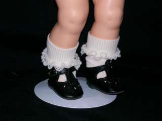 Black doll shoes to fit 14 inch doll fits pedigree little princess 