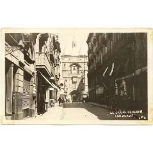   Vintage Postcard The Clock Tower Bordeaux France 