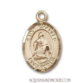  St. Charles Borromeo Small 14kt Gold Medal Jewelry