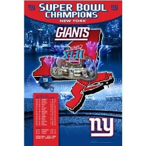  New York Giants Super Bowl 42 Champions Poster uns