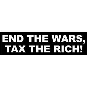 End the Wars, Tax the Rich Bumper Sticker Occupy Wall Street (5 Pack)