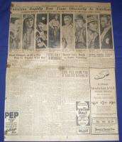 1926 LOS ANGELES EXAMINER/TIMES CLIPPINGS *DEATH OF RUDOLPH VALENTINO 