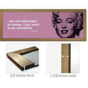  Gold Framed Marilyn Monroe Wonderful Quote Poster FrSp0147 