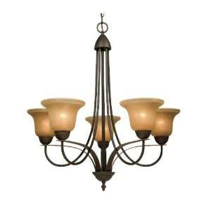   806205DBC 5 Light Braedon Chandelier, Dark Brown