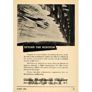 1954 Ad Engineering Climax Molybdenum Metallurgist NY   Original Print 