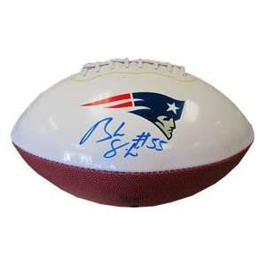 Brandon Spikes Autographed New England Patriots White Panel Football