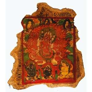   Thangka / Hayagriva / Yak Skin / Palkor Monastery 