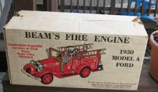   BEAMS FIRETRUCK 1930 MODEL A FORD ORIGINAL BOX STORED AWAY!!!  