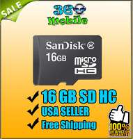 New SanDisk 16GB Micro SD HC Memory Card with Micro SD Adaptor  