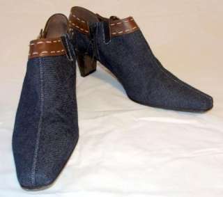   Blue Denim Ankle Boots BOOTY Booties Heels Shoes Sze 8.5 M  