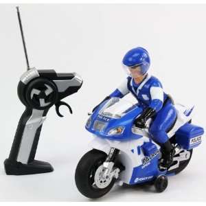   Police Motorcycle 360 degree Rotations Remote Control Bike with Lights