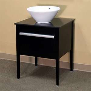  Bellaterra Home 203114 Single Sink Bathroom Vanity, Black 