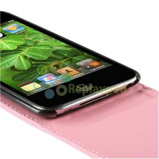 LEATHER Skin CASE COVER+Privacy LCD Guard Film FOR IPOD TOUCH 4 4TH 