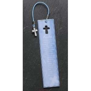   Journey Faith Blue Bookmarks with Cross Charms: Home & Kitchen