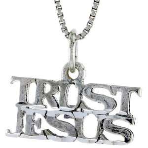  Sterling Silver TRUST JESUS Talking Pendant Jewelry