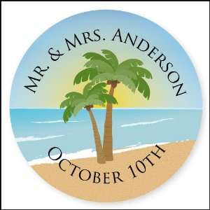   24 Round Personalized Bridal Shower Sticker Labels: Office Products