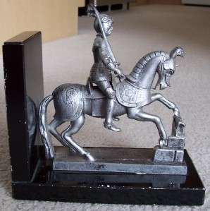 HORSE Don Quixote KNIGHT IN SHINING ARMOR Metal Bookend  