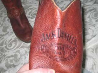 70s Mens Leather Jack Daniels Ring Boots Mod 9 EE Brown cowboy western 