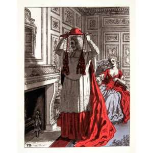 1959 Photolithograph Pierre Brissaud Art Abbe Dubois Cardinal Historic 