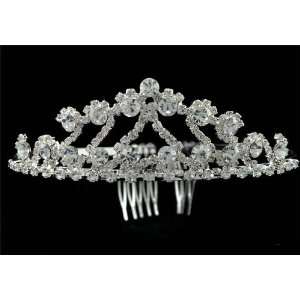    Bridal Wedding Crown Veil Swarovski Crystal Tiara T78: Beauty