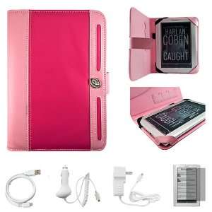  Magenta with Baby Pink Protective Leather Jacket Case 