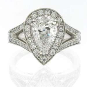   Pear Shape Diamond Engagement Anniversary Ring: Mark Broumand: Jewelry