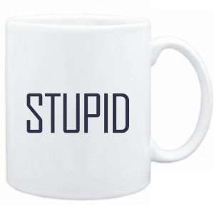 Mug White  stupid   simple Adjetives 