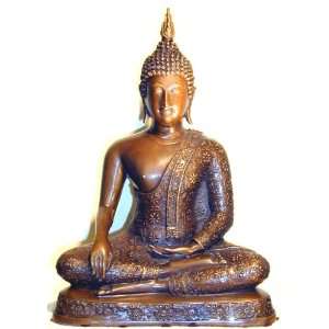  Bronze Buddha   13.5 Earth Witness Mudra   Sukothai Style 