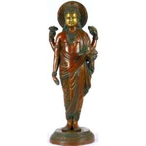   Dhanavantari The Physician of Gods   Brass Sculpture
