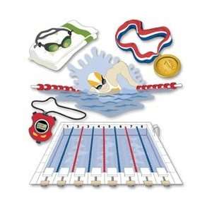   Dimensional Stickers Swim Team SPJB 501; 3 Items/Order