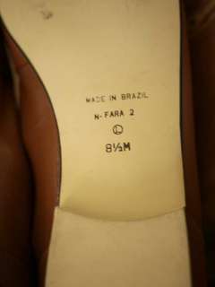 Vtg 80s NINE WEST Brazilian Leather Ruched FLATS NWOB 8.5 M 39  