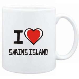  Mug White I love Swains Island  Cities Sports 