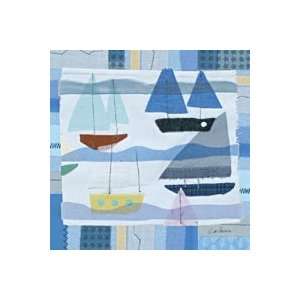 Blue Sailboats by Maria Carluccio:  Home & Kitchen