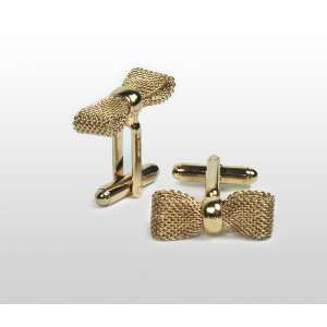  EJ Sutton Gold Plated Bow Tie Cuff Links: Jewelry