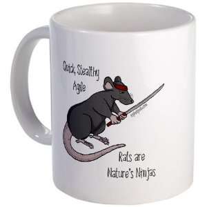    Rats are Natures Ninjas Funny Mug by CafePress: Kitchen & Dining
