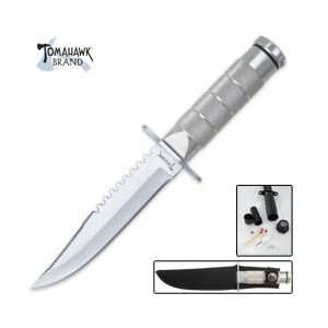  Silver Saw Back Survival Knife