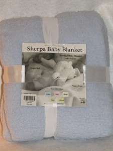 NEW Blue Sherpa Baby Blanket ~Soft Like Lambs Fleece!  