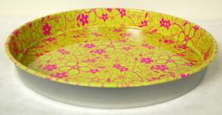 Bright Flower Tin Serving Tray
