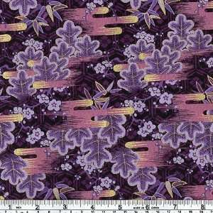  45 Wide Sun and Moon Clouds Purple Fabric By The Yard 