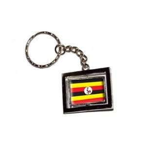  Uganda Country Flag   New Keychain Ring: Automotive