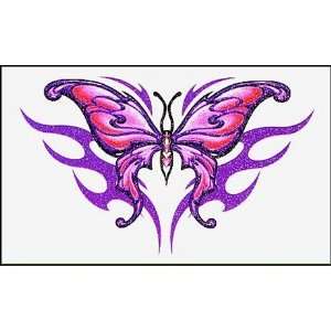  Purple Glitter Butterfly Temporaray Tattoo Toys & Games